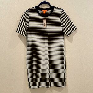 NWT Joe Fresh Black/White Striped Shift Dress